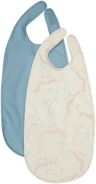 Långa PU-haklappar (2 st) - 419 - ONE SIZE