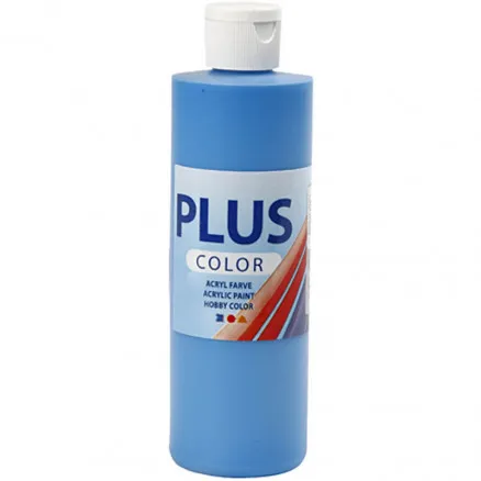 Plus Color hobbyfärg, primärblå, 250 ml/ 1 fl.
