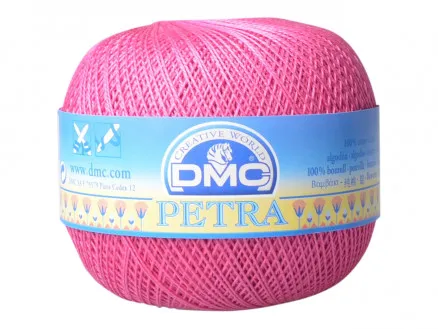 DMC Petra nr. 8 Virkgarn Unicolor 53805 Cerise