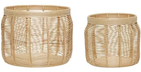 Hübsch Luna Korgar Naturlig Set om 2