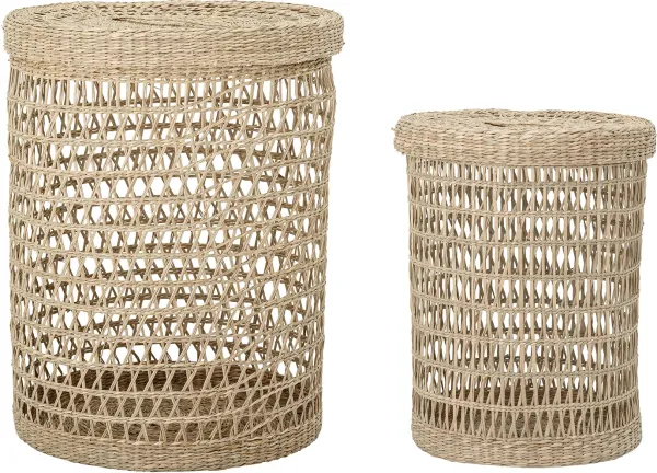 Connie, Korg med lock, Sjögräs (Set om 2 st.)