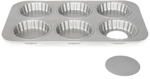 Patisse Silvertop Tarteform för 6 stycken 38,5 x 24,5 x 2,5 cm - Silver